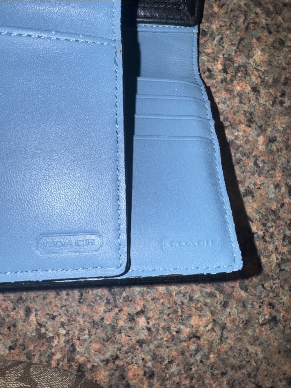 Coach Black horse and carriage Signature Wallet with checkbook holder EUC - Picture 7 of 8